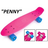 Скейт Penny Board 22",Малиновый