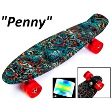 Penny Board,Пенни 22" Visual,светящиеся колёса