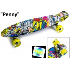 Penny Board,Пенни 22" Print,светящиеся колёса