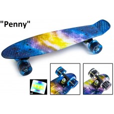 Penny Board,Пенни 22" Universe ,светящиеся колёса