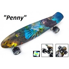 Penny Board,Пенни 22" Дино,светящиеся колёса